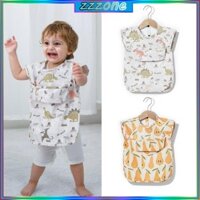 Zzz Hoạt Hình In Yếm Cho Bé Ăn Tạp Dứa Có Thể Đeo Được Với Túi Bắt