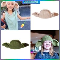 Zzz Mới Lạ Handmade Mũ Len Ngộ nghĩnh Tai Lớn Chui Đầu Mũ Móc Beanies Mũ Dệt Kim Quà Tặng Cho Cha Mẹ-Con