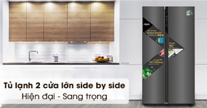 5 lý do nên chọn mua tủ lạnh Aqua Side by Side AQR-S541XA(BL) 541 lít