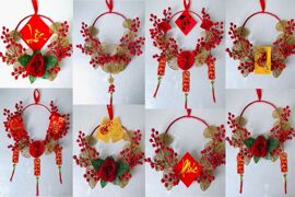 Bật mí 5 cách làm vòng trang trí Tết Giáp Thìn 2024