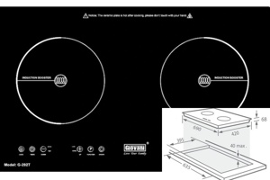 Bếp từ âm 2 vùng nấu Giovani G-292T giải pháp nấu ăn thông minh cho mọi gia đình