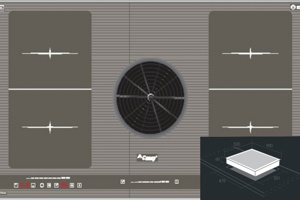 Bếp từ bốn kết hợp hút mùi Canzy CZ-BH09KC thiết bị nhà bếp hiện đại