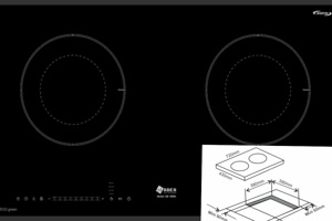 Bếp từ đôi Arber AB-998N thiết kế hiện đại, tính năng an toàn