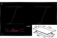 Bếp từ đôi Kaff KF-FL0702II New Plus sở hữu công suất mạnh mẽ, thiết kế sang trọng