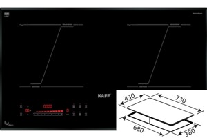 Bếp từ đôi Kaff KF-FL0702II New Plus sở hữu công suất mạnh mẽ, thiết kế sang trọng