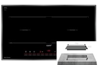 Bếp từ đôi Kaff KF-HID7348II Plus kiểu sáng tối giản, tính năng hiện đại