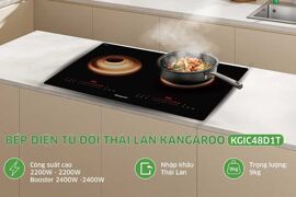 Bếp từ đôi Kangaroo KGIC48D1T sở hữu đa dạng chế độ nấu, tiết kiệm điện, giá chỉ 5 triệu đồng