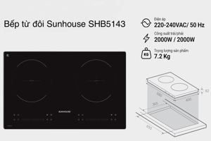 Bếp từ đôi Sunhouse SHB5143 giá thành hợp lý, công nghệ vượt trội