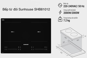 Bếp từ đôi Sunhouse SHB81012 thiết kế tinh tế, chất lượng vượt trội