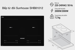 Bếp từ đôi Sunhouse SHB81012 thiết kế tinh tế, chất lượng vượt trội