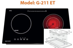 Bếp từ hồng ngoại Giovani G-211ET sự hòa quyện tinh tế giữa thiết kế và công nghệ