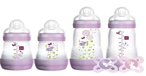Bình sữa Mam làm bằng chất liệu silicon siêu mềm và an toàn không chứa BPA