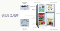 Cách chỉnh tủ lạnh Samsung 208 lít tiết kiệm điện tối ưu