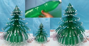 Cách làm cây thông Noel từ chai nhựa đơn giản mà đẹp