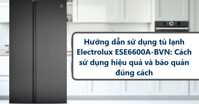 Cách sử dụng tủ lạnh Electrolux ESE6600A-BVN hiệu quả và bảo quản đúng cách