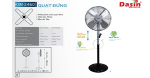 Chất lượng quạt CNF Dasin đứng DSI-2460 như thế nào? Giá bán bao nhiêu?