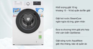 Đánh giá máy giặt Beko Inverter 10 kg WCV10649XWST