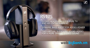 Đánh giá nhanh bộ tai nghe không dây Sennheiser RS 175 RF