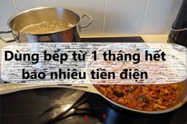 Dùng bếp từ tốn bao nhiêu tiền điện 1 tháng? Có tiết kiệm hơn dùng gas không?