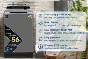 Giá chỉ 10.3 triệu, máy giặt Aqua Inverter 16 kg AQW-DR160UHT PS có gì khiến người dùng mê mẩn năm 2025?