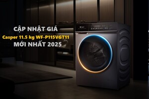 Giá máy giặt sấy Casper Inverter 11.5 kg WF-P115VGT11 giảm 5 triệu, lựa chọn "ngon - rẻ" cho gia đình