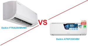 Giữa 2 điều hòa 9000 BTU inverter 1 chiều Daikin ATKF25XVMV và Daikin FTKA25VMVMV: Nên chọn mua model nào tốt?