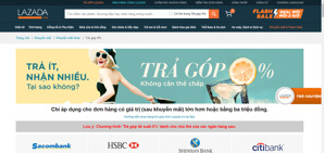 Hướng dẫn cách mua hàng trả góp bằng thẻ tín dụng trên cửa hàng Lazada