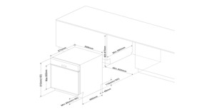Kích thước máy rửa bát Eurosun âm tủ - độc lập – để bàn chi tiết