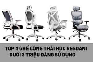 List 4 ghế công thái học Resdani giá rẻ từ 1 - 3 triệu đồng