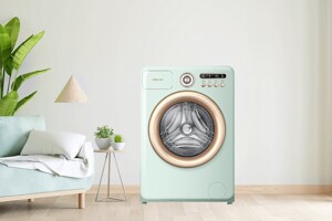 Máy giặt Hisense Inverter 10.5 kg sấy 7 kg WD105R5 phong cách Retro rất ấn tượng