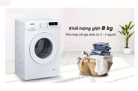 Máy giặt Samsung Inverter 8 kg WW80T3020WW/SV: Giá chỉ từ 4 triệu, động cơ bảo hành tới 11 năm