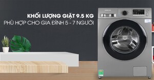 Máy giặt Samsung Inverter 9.5 kg WW95J42G0BX/SV giặt sạch hơn với nước nóng