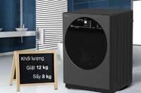 Máy giặt sấy Hitachi BD-D120XGV - giải pháp giặt giũ tối ưu cho gia đình có điều kiện