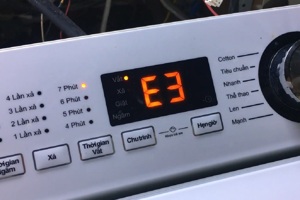 Máy giặt Toshiba báo lỗi E3: 3 nguyên nhân và cách xử lý đơn giản