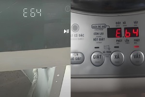 Máy giặt Toshiba báo lỗi E64 - nguyên nhân và cách xử lý