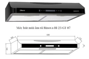 Máy hút mùi áp tường Binova BI-23-GT-07 lựa chọn hoàn hảo cho căn bếp Việt