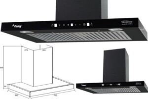 Máy hút mùi Canzy CZ 636 Pro hiệu quả hút mùi mạnh mẽ, giá cả hợp lý