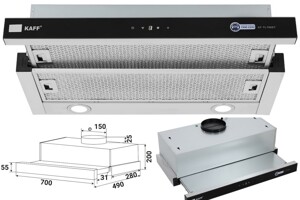 Máy hút mùi Kaff KF-TL700ST thổi bay mùi khó chịu, giữ trọn không gian bếp thơm ngát