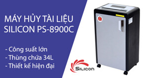 Máy hủy tài liệu Silicon PS-8900C tốc độ nhanh công suất lớn