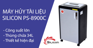 Máy hủy tài liệu Silicon PS-8900C tốc độ nhanh công suất lớn