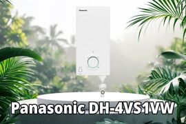 Máy nước nóng trực tiếp Panasonic DH-4VS1VW: Nhỏ gọn, nóng nhanh, có kháng khuẩn Ag+