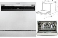 Máy rửa bát Hafele 6 bộ HDW-T50C 539.20.640 trợ thủ đắc lực cho gian bếp