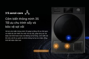 Máy sấy bơm nhiệt Aqua 10 kg AQH-H1000J PS: Sấy quần áo chất lượng, siêu tiết kiệm điện, giá lại rẻ