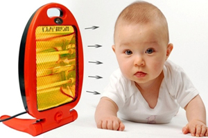 Mẹ dùng quạt sưởi chuẩn để con không bị ốm