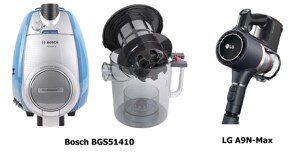 Nên mua máy hút bụi nào tốt? Bosch BGS51410 hay LG A9N-Max ở mức giá 15 triệu