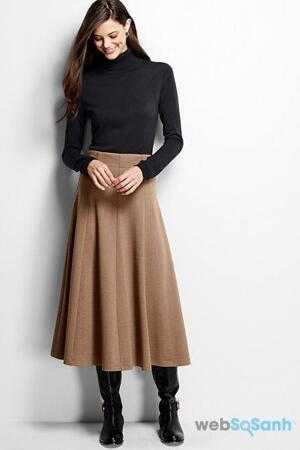 Những bộ cánh trẻ trung năng động kết hợp boots và chân váy trong mùa đông
