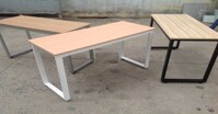 Những mẫu bàn làm việc văn phòng khung sắt mặt gỗ kiểu chữ nhật đơn giản đẹp và giá rẻ