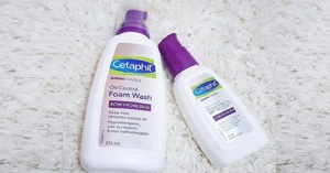 Review sữa rửa mặt Cetaphil màu tím cho da mụn