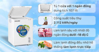 Review tủ đông Hòa Phát 1 ngăn 107 lít Hcf 106đsh từ A đến Z