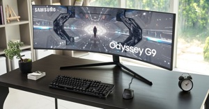 Samsung Odyssey G9: Màn hình gaming có độ cong khớp với mắt người!